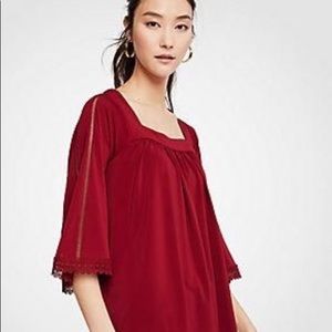 Ann Taylor Square Neck Drapey Blouse - XS - NWT